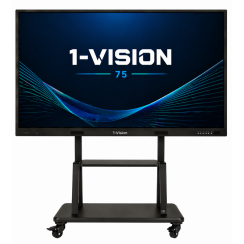 Інтерактивна панель 1-Vision 75, мобільний стенд